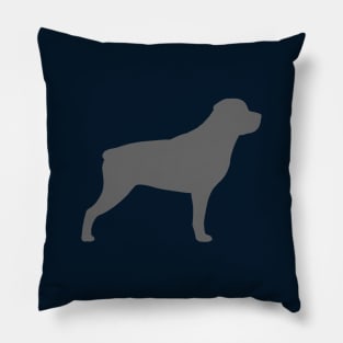 Rottweiler Dog Breed Silhouette Pillow