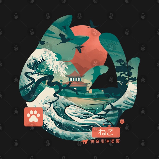 Great Wave of Cats by whydesign