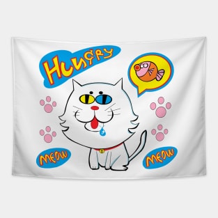 TABCxon #044 Hungry Meow Meow Tapestry