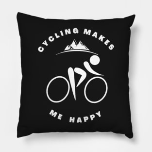 Cycling is happiness Pillow