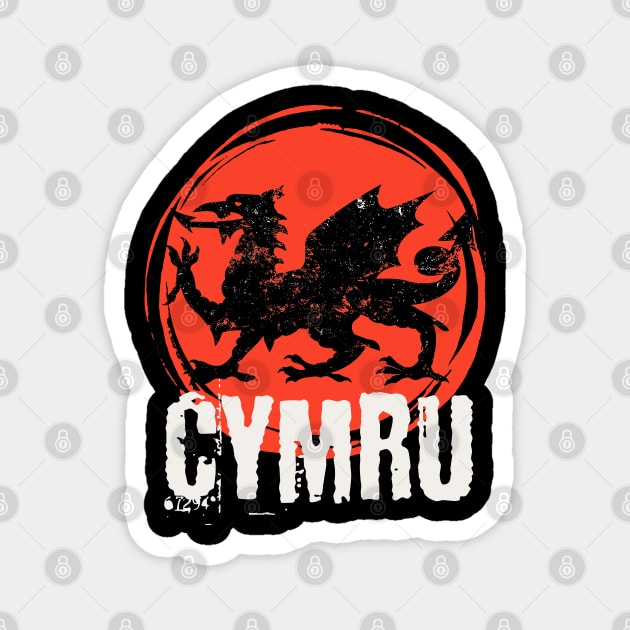 Cymru Welsh Dragon Magnet by Teessential