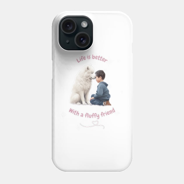 Samoyed, Friendship, the most adorable best friend gift to a Samoyed Lover Phone Case by HSH-Designing