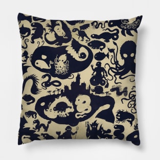 Sea Monster Size Chart Pillow