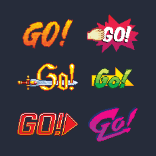 Go! Beat Em Up Bespoke Arcade Game Signs T-Shirt