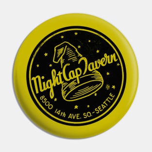 Retro Vintage Night Cap Tavern Seattle Pin