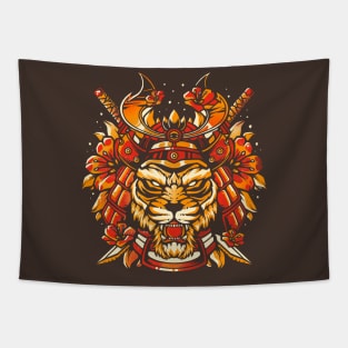 Samurai Tiger - Cute Animal Feline Warrior Gift Tapestry