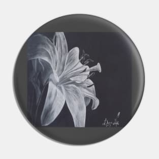 Flower charcoal drawing Pin