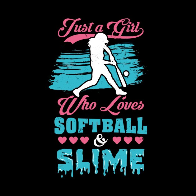 Softball And Slime Girls Sport Gift by Dolde08