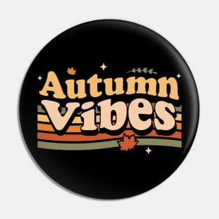 Autumn Vibes 70s Fall Lover Retro Vintage Pin