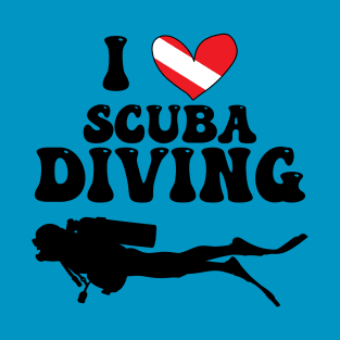 I Heart Scuba Diving (Dive Flag) T-Shirt