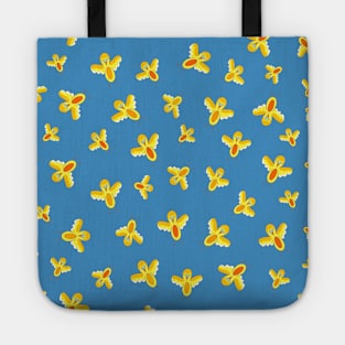 Funny Yellow Birds Flying Tote