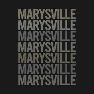 Gray Text Art Marysville T-Shirt