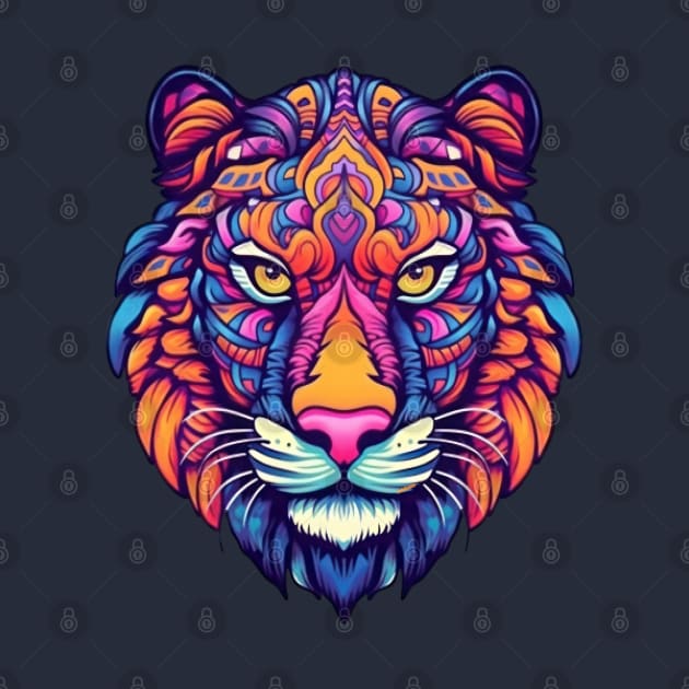 tiger Mandala Animal Ilustration by Lebihanto