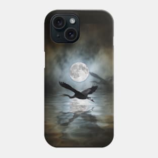 Heron Moon - Great Blue Heron Phone Case