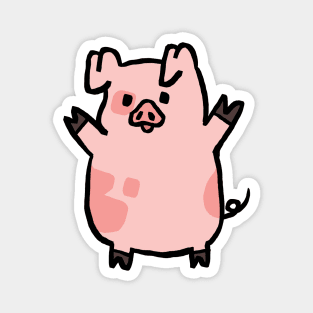 Happy Cute Cartoon Piggy Magnet