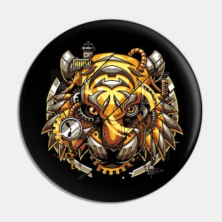 Digitalized Tiger Pin