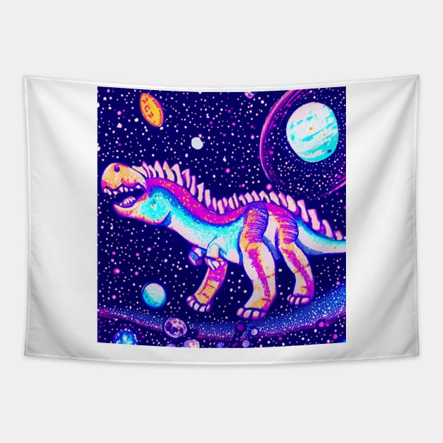 Space dinosaur Tapestry by zajkart