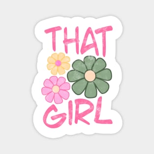 Vintage That Girl Aesthetic Y2K Flower Magnet