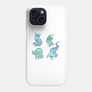 Cat Ghost Pattern Cute Spooky Halloween Design Phone Case