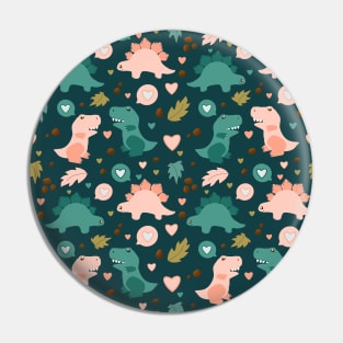 Cute lovers dinosaurs Pin