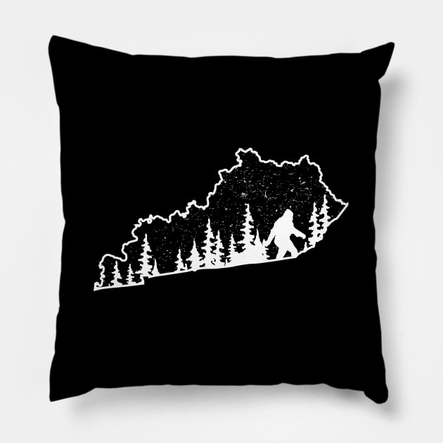 Kentucky Bigfoot Gift Pillow by Tesszero