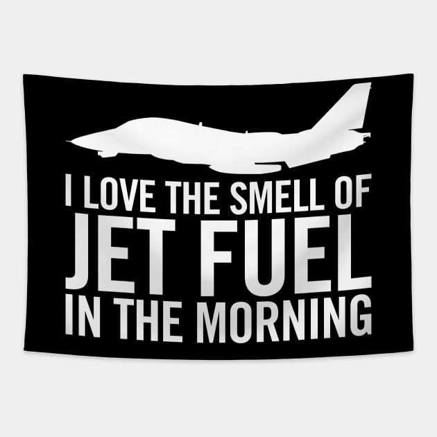 F-14 "I love the smell of jet fuel in the morning" Tapestry by hobrath