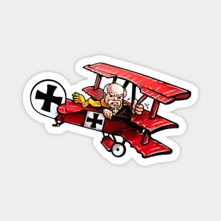 Red Baron meets Bismarck - Fokker Dr.I Triplane Magnet