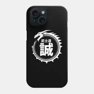 Doc Labs - Dragon / Bushido - Honesty (誠) (White) Phone Case