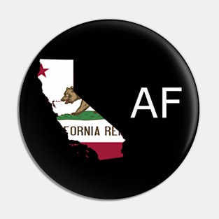 California Flag State Outline AF (white) Pin