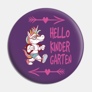 First day of kindergarten sign Pin