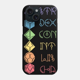 Character Abilities Dice Rainbow Phone Case