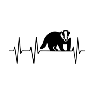 Badger Lover Heartbeat T-Shirt