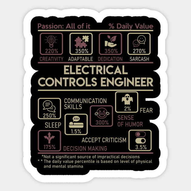 Electrical Controls Engineer Sticker - Multitasking Daily Value Gift Item Sticker - Electrical Controls Engineer - Sticker