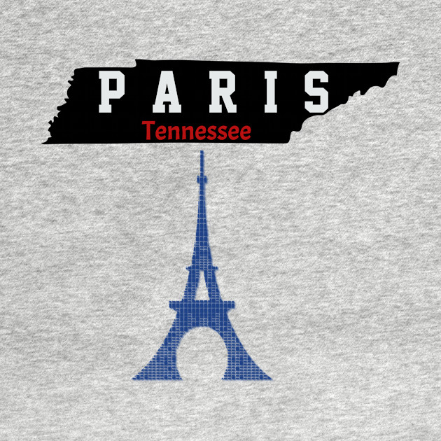 Discover Paris Tennesse , Eiffel Tower With Map of Tennesse - Paris Tennessee - T-Shirt