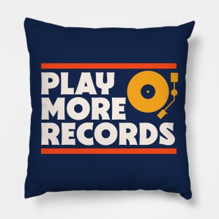 Play More Records // Music Lover // Vinyl Junkie // Record Collector Pillow