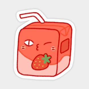 Milk Strawberry Magnet