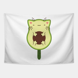 Avocado cat Tapestry