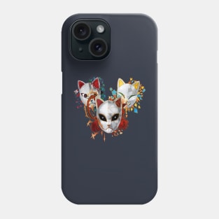 Demon cat mask Boy Phone Case