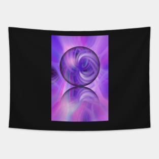 Purple digital glass ball abstract Tapestry