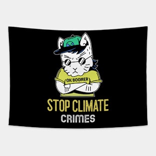 Stop Climate Crimes- angry Tapestry