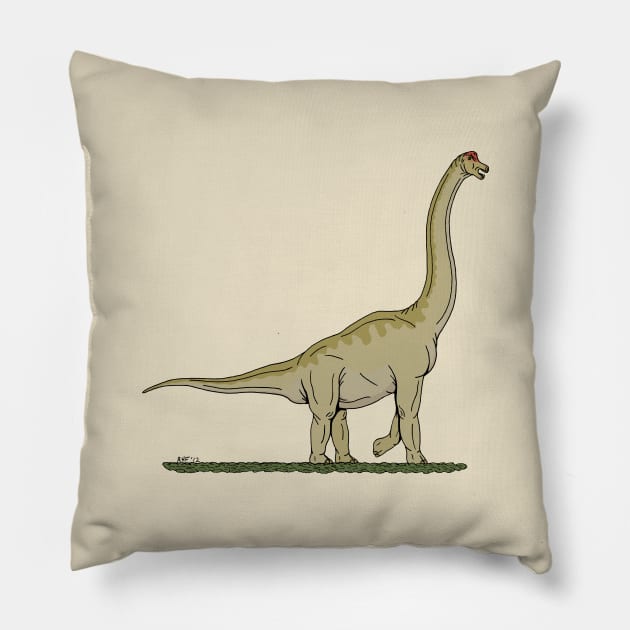 Brachiosaurus Pillow by AzureLionProductions