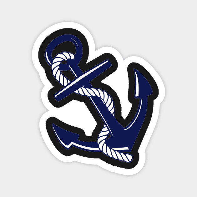 Navy blue anchor sticker Magnet by SouthPrints