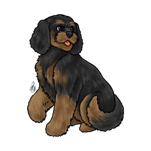 Dog - Cockapoo -  Black and Tan by Jen's Dogs Custom Gifts and Designs