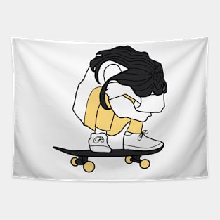 Skateboard girl Tapestry