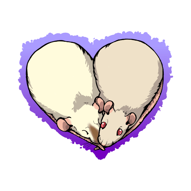 Rat Heart - Albino by mdaviesart