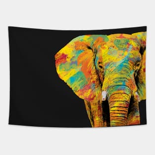 Rainbow Elephant Tapestry