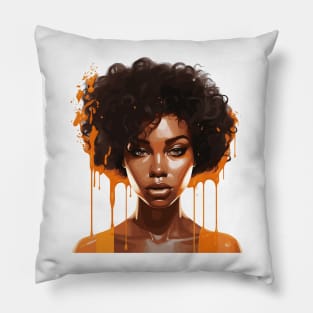 Afrocentric Woman Dripping With Melanin Pillow