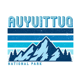 Auyuittuq national park retro vintage mountains T-Shirt