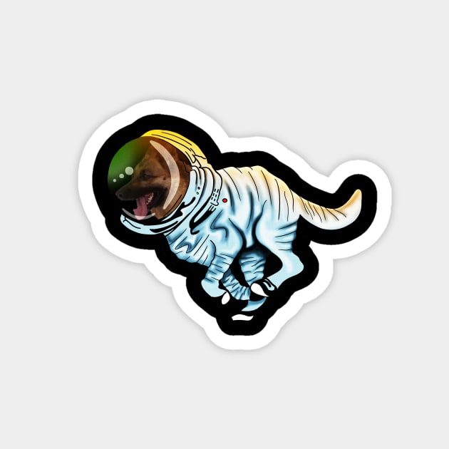 German Shepherd, Astronaut, Love German Shepherds Magnet by logiamerch