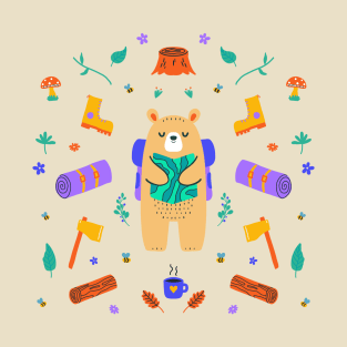 Camping Bear T-Shirt